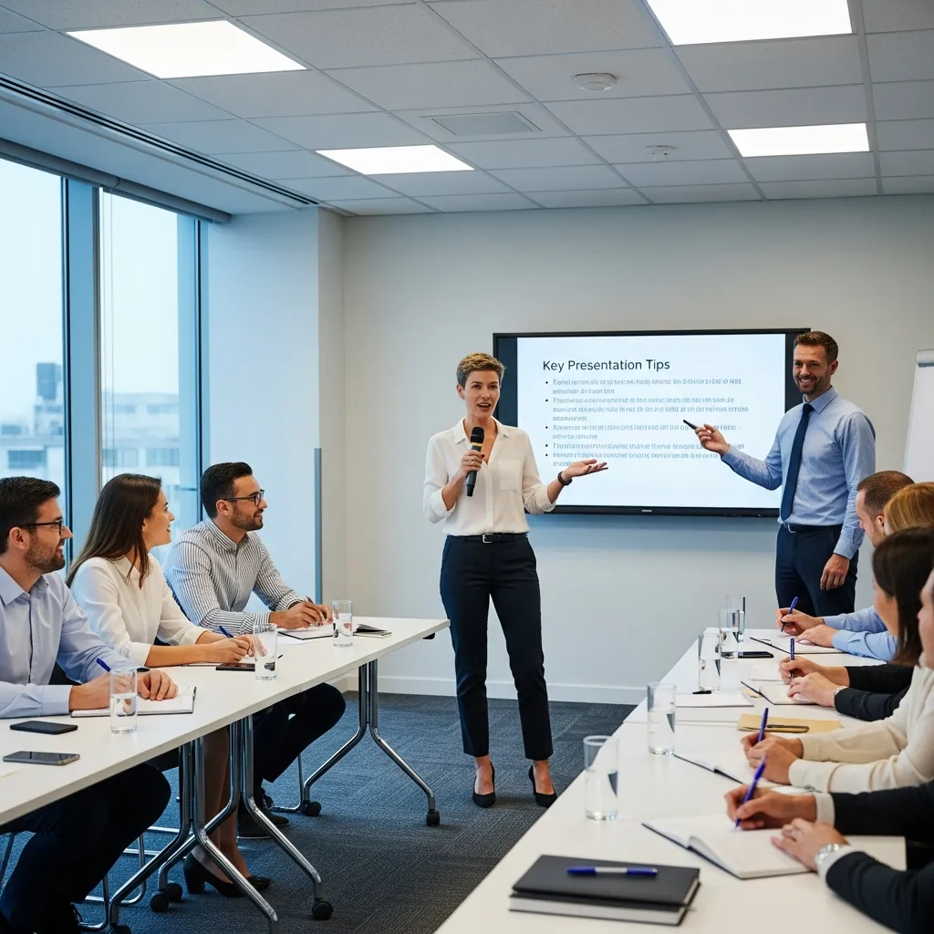 Public speaking training session